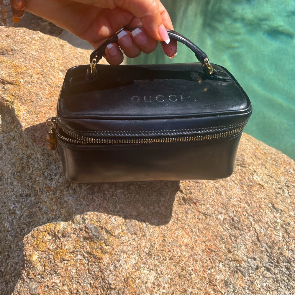 Gucci bamboo cosmetic case - Picture 1 of 16